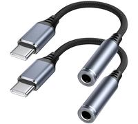 Adaptateur de Prise de Casque à 3,5mm, Adaptateur Jack USB Type C avec DAC, écouteurs Numérique Type C vers Audio Compatible avec Galaxy S21 S20 S20+, MacBook Pro, Huawei (3 Piece)