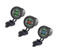 Adaptateur de prise de courant pour t.u.k.Moto, 22.5W, double USB, avec voltmètre LED, pour voiture