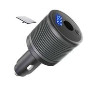 Adaptateur de Prise de véhicule Compact enfichable avec Corps nervuré, entrée 12 V 24 V Sortie 30 V, Affichage de la Tension et Bouton d ' Alimentation pour Les configurations de Voyage en Voiture