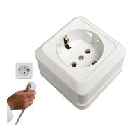 Adaptateur de Prise de Voyage Européen - Adaptateur Chargeur Européen AC 250V Prise d'alimentation Standard Allemande UE | Prise de Voyage Professionnelle en Cuivre Etanche 16A pour France et