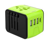 Adaptateur de prise de voyage international universel, adaptateur de prise de voyage européen tout-en-un avec chargeur mural 2,4 A, 3 ports