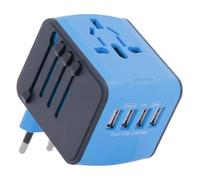 Adaptateur de Prise de Voyage Universel avec 4 Ports USB, États-Unis (USA - USA), Europe (UE), Russie (RU), Australie (AUS), Royaume-Uni (UK), Chine (CN)