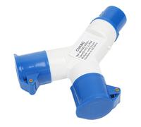 Adaptateur de prise double étanche industriel, répartiteur électrique bidirectionnel anti-poussière, connecteur électrique portable 16 A pour caravanes, camping-cars, adaptateur prise vers