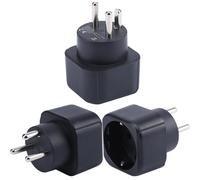 Adaptateur de Prise Europe vers Danemark/Groenland, Prise Schuko UE Adaptée à la Prise Danoise/Groenlandaise, Prise Européenne/Française de Type C/E/F vers Convertisseur de Prise de Type K (3 pièces)