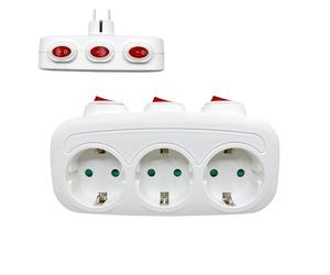 Adaptateur de Prise Européenne,Panneau de Prises Mural | Multiprise À 3 Prises Comportant Une Extension Et Un Chargeur pour Le Voyage International La Maison De Vacances Le Tourisme Et Les Affaires