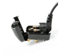 Adaptateur de prise européenne Schuko vers UK 3 broches : adaptateur de prise fiable pour une conversion facile de l'alimentation, fusible noir 13 A (BS1362), verrouillage à vis - BS 1363-5