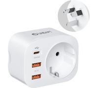 Adaptateur de Prise Française en Prise AU/Australienne/Chinoise, avec 2 Ports USB et 1 Port USB-C adapté à Australie Chine Nouvelle-Zélande Adaptateur électrique Mâle AU Femelle France, Type I