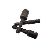 Adaptateur de prise Hex, Lot de 3 douilles for perceuse, tige hexagonale 1/4" vers barre d'extension d'adaptateur, 3/8", 1/2"