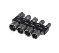 Adaptateur de prise Hex, Lot de 9 tournevis à douille électrique tige hexagonale 6,35 mm, mèches métriques, vis 5 13