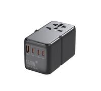 Adaptateur De Prise International 140W, Compatible Avec Gan3, Adaptateur De Voyage Avec Prise Universelle, Chargeur Rapide 1 USB A 3 Type C(UK Plug)