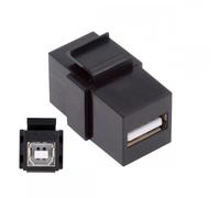 Adaptateur de prise Keystone d'extension CY USB 2.0A femelle vers type B femelle pour panneau mural et câble USB