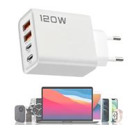 Adaptateur de Prise Murale - Cube de Charge Rapide | Adaptateur Secteur 120W Type-C USB Compact pour Voyage Maison Salle de Bain