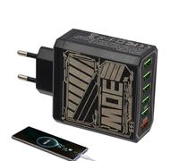 Adaptateur de Prise Murale | Multiprise Électrique avec Ports USB | 6 Ports Charge Rapide QC3.0 Protection Surtension pour Téléphone Tablette Voyage