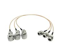 Adaptateur de prise N mâle Angle vers N femelle, 3 pièces, RG316, câble Coaxial, rallonge, 50 Ohm(4ft)