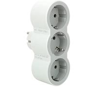 Adaptateur de prise répartiteur 3X Schuko blanc NEUF Legrand type F protectio...
