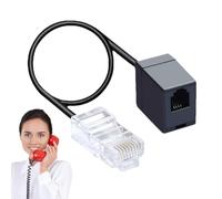 Adaptateur de prise téléphonique - Convertisseur RJ45 RJ11, câble réseau de 35,6 cm | Convient aux téléphones, télécopieurs, réseaux de bureau à domicile, appareils de communication, connexions t