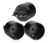 Adaptateur de prise universelle DE vers IT, lot de 3, prise européenne à 3 broches Italie type L pour voyages en Italie, Syrie, Chili et Uruguay