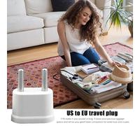 Adaptateur de Prise US UE, convertisseur de Prise US Europe | Convertisseur de Voyage États-Unis Europe - Prise Internationale Portable Mondiale, Chargeur Mural pour Ordinateurs Portables, tablettes