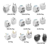 Adaptateur de prise US vers EU corée KR Euro Europea vers amérique chine Canada royaume-uni AU adaptateur de voyage universel convertisseur ca adaptateur d'alimentation 10PCS