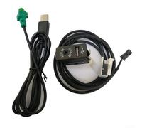 Adaptateur de prise USB AUX pour interface BMW CD 12 broches, câble audio 12 V avec cordon d'alimentation pour installation centrale du panneau de commande, noir