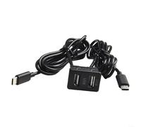 Adaptateur de prise USB pour véhicule au design élégant, complet avec une option de longueur de câble de 145 cm