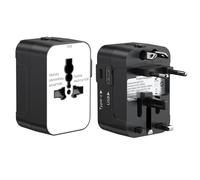 Adaptateur de Prise Voyage Universelle, Adaptateur International Prise avec 1USB et 1 USB C Ports pour France USA UK EU Japon Chine Australie Irlande Thaïlande Mexique Brésil 200 Pays