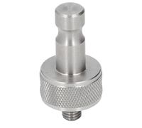 Adaptateur de prisme en acier inoxydable moleté, filetage M8, adaptateur de poteau d'enquête pour trépied de BASE de STATION totale GPS RTK