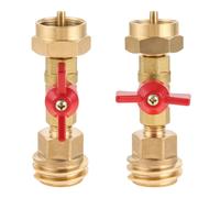 Adaptateur de Propane avec Valve 1 lb à 20 lb, adaptateur de réservoir de Propane + Valve pour cylindre jetable 1 lb/16.4oz pour barbecue