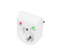 Adaptateur de Protection Contre Les surtensions - DIGITUS - Blanc - Prise multiple - Intérieur - Monophasé