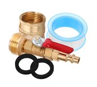 Adaptateur de Purge pour Hivernage de VR Raccord Rapide 1/4 en Cuivre | Contrôle Précis du Débit, Structure à Valve, Usage Jardinage et Arrosage, Compatible Tuyau et Système D’arrosage