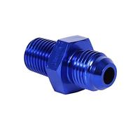 Adaptateur De Raccord AN6 Vers NPT 1/4in, Adaptateur De Tuyau De Mazout En Aluminium Raccord Adaptateur Droit évasé Pour Voiture Automatique (bleu)