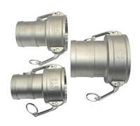 Adaptateur de raccord Camlock en acier inoxydable 304, 1/2 "3/4" 1 "1-1/4" 2 "3" 4 "BSP femelle mâle, barbe à déconnexion rapide for pompe à tuyau, brassage à domicile(3")