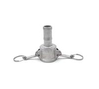 Adaptateur de raccord Camlock mâle femelle en acier inoxydable, 1/2 "3/4" 2 "-4" BSP304, barbe à déconnexion rapide for pompe à tuyau, brassage à domicile, 1 pièce(C Type,3/4")