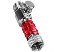 Adaptateur de raccord de contrôle d'air à connexion rapide conçu pour les outils d'aérographe avec interface de tuyau de 1/8" et action de verrouillage stable (rouge)
