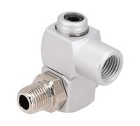 Adaptateur de raccord de tuyau d'air pivotant à 360° 6,35 mm pour raccord pneumatique à connexion rapide, raccord rotatif compatible avec les raccords de compresseur d'air et adaptateur d'air comprimé
