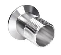 Adaptateur de raccord de tuyau fileté mâle, 1 pièce, DN8 DN15 DN20 DN25 DN32 BSP sanitaire en acier inoxydable SS304, 1/2 "3/4" 1 "1-1/4"(DN15 x Ferrule 50.5)