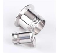 Adaptateur de raccord de tuyau fileté mâle à trois pinces en acier inoxydable SS304 DN8 DN15 DN20 DN25 DN32 BSPT 1/2" 3/4" 1" 1-1/4"(DN8 x Ferrule 25.4)