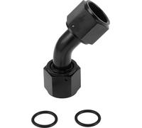 Adaptateur De Raccord De Tuyau Réducteur À Bride Mâle An10 45° Connecteur De Ligne De Carburant En Aluminium Noir