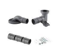 Adaptateur de Raccord de WC, Accessoire de Drain de Toilette, Tuyau Connecteur Extensible en PP Gris pour Sortie 110mm, Installation Facile, Étanchéité Fiable, Compatible avec