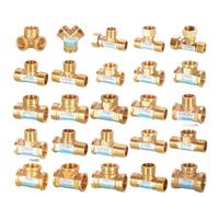 Adaptateur de raccord en T femelle vers mâle en laiton BSP 1/2" et 3/4" - Connecteur de plomberie durable(1PCS 3/4"x58mm FFF)