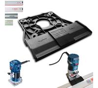 Adaptateur de Rail de Guidage Professionnel pour Bosch GKF 500/550 pour Adaptateur de Fraise de Dégauchissement de Bord pour Rail de Guidage Makita/Bosch/Festool/Mafell