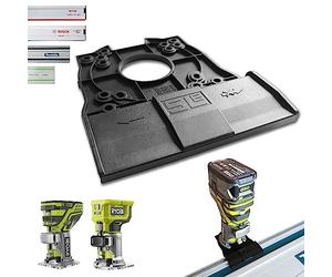 Adaptateur de rail de guidage professionnel pour Ryobi R18TR / RTR18 / AEG BOF 18BL2 Ridgid 18-Volt-Octane™ pour rail de guidage Makita/Bosch/Festool/Mafell pour défonceuse, défonceuse de bordure
