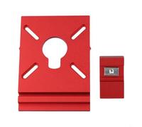 Adaptateur de rail de guidage - Support de fraisage linéaire en alliage d'aluminium anodisé avec butée, s'adapte à la plupart des systèmes de scie à voie (126 x 90 mm)