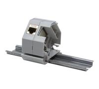 Adaptateur de rail DIN LogiLink pour 1 module Keystone gris clair