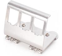 Adaptateur De Rail Din Pour Modules Keystone - 3 Ports - Angulaire À 45 Degrés - Acier Inoxydable - Boîtier Ouvert