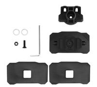 Adaptateur de Rail Latéral pour Casque Airsoft avec Rotation à 360° et Crochet et Boucle à Fixation Rapide, pour Lampes de Casque et Équipement Tactique(Black)
