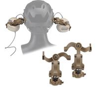 Adaptateur de Rail pour Casque Tactique, Kit de Support de Montage pour Casque Militaire à Angle Libre, Support de Casque Tactique Multifonctionnel et Réglable(Tan)
