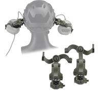 Adaptateur de Rail pour Casque Tactique, Kit de Support de Montage pour Casque Militaire à Angle Libre, Support de Casque Tactique Multifonctionnel et Réglable(Green)