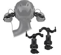 Adaptateur de Rail pour Casque Tactique, Kit de Support de Montage pour Casque Militaire à Angle Libre, Support de Casque Tactique Multifonctionnel et Réglable(Black)