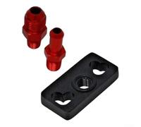 Adaptateur de rail régulateur de pression de carburant, base en aluminium rouge et noir, remplacement direct pour moteurs D16 série D, montage haute résistance pour Honda Civic Modification